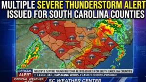Multiple Severe Thunderstorm Alerts Issued for South Carolina Counties Multiple Severe Thunderstorm Alerts Issued for South Carolina Counties