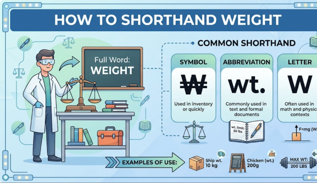 how to shorthand weight