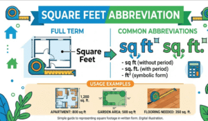 Square Feet Abbreviation Complete Guide to Meaning, Usage, and Examples square feet abbreviation