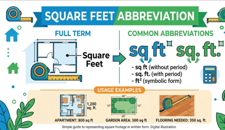 Square Feet Abbreviation Complete Guide to Meaning, Usage, and Examples square feet abbreviation