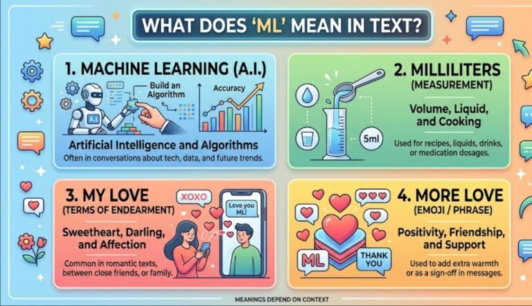 what does ml mean in text