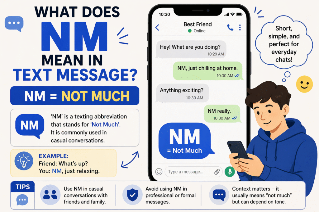 what does nm mean in text message